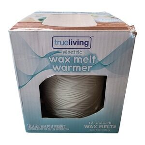 True Living White Ceramic Electric Wax Melt Warmer SH-008H-10CA Textured F2‎